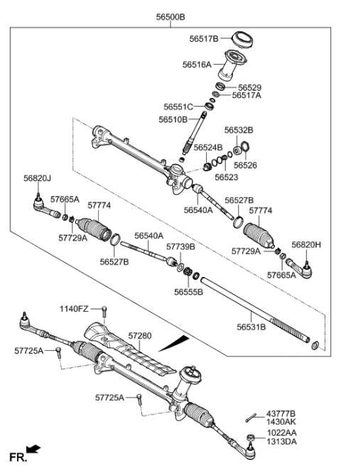 steering box parts diagram