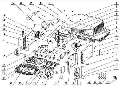 dometic rv air conditioner parts diagram