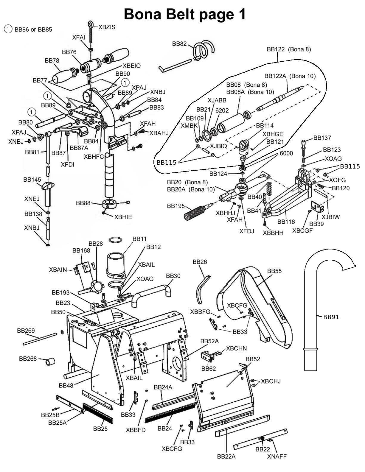 craftsman belt sander parts diagram