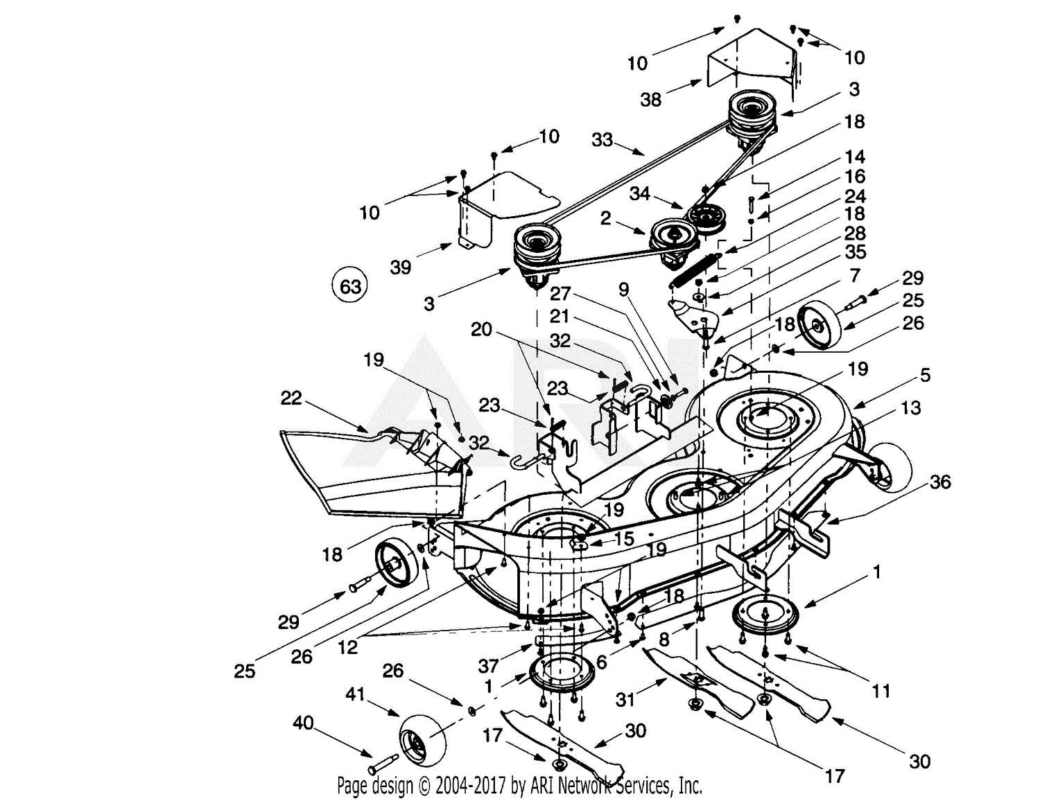 troy bilt 30 inch riding mower parts diagram