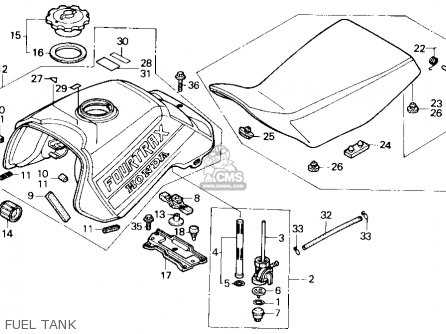 1988 honda fourtrax 300 parts diagram