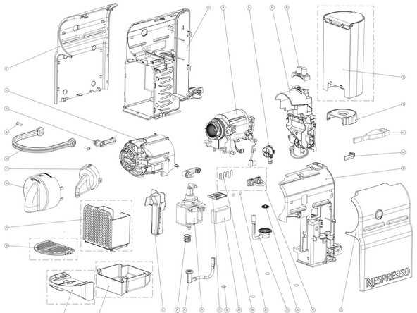 nespresso essenza parts diagram