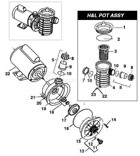 above ground pool pump parts diagram