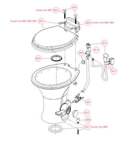 toilet flush parts diagram