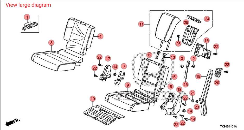 2012 honda pilot parts diagram