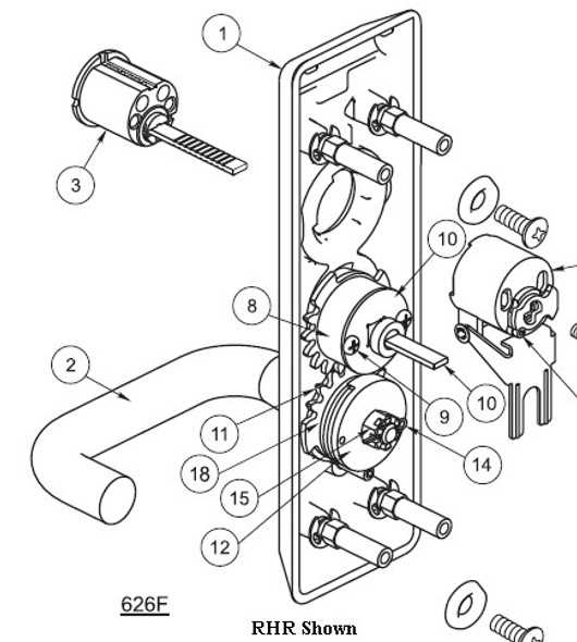 yale lock parts diagram