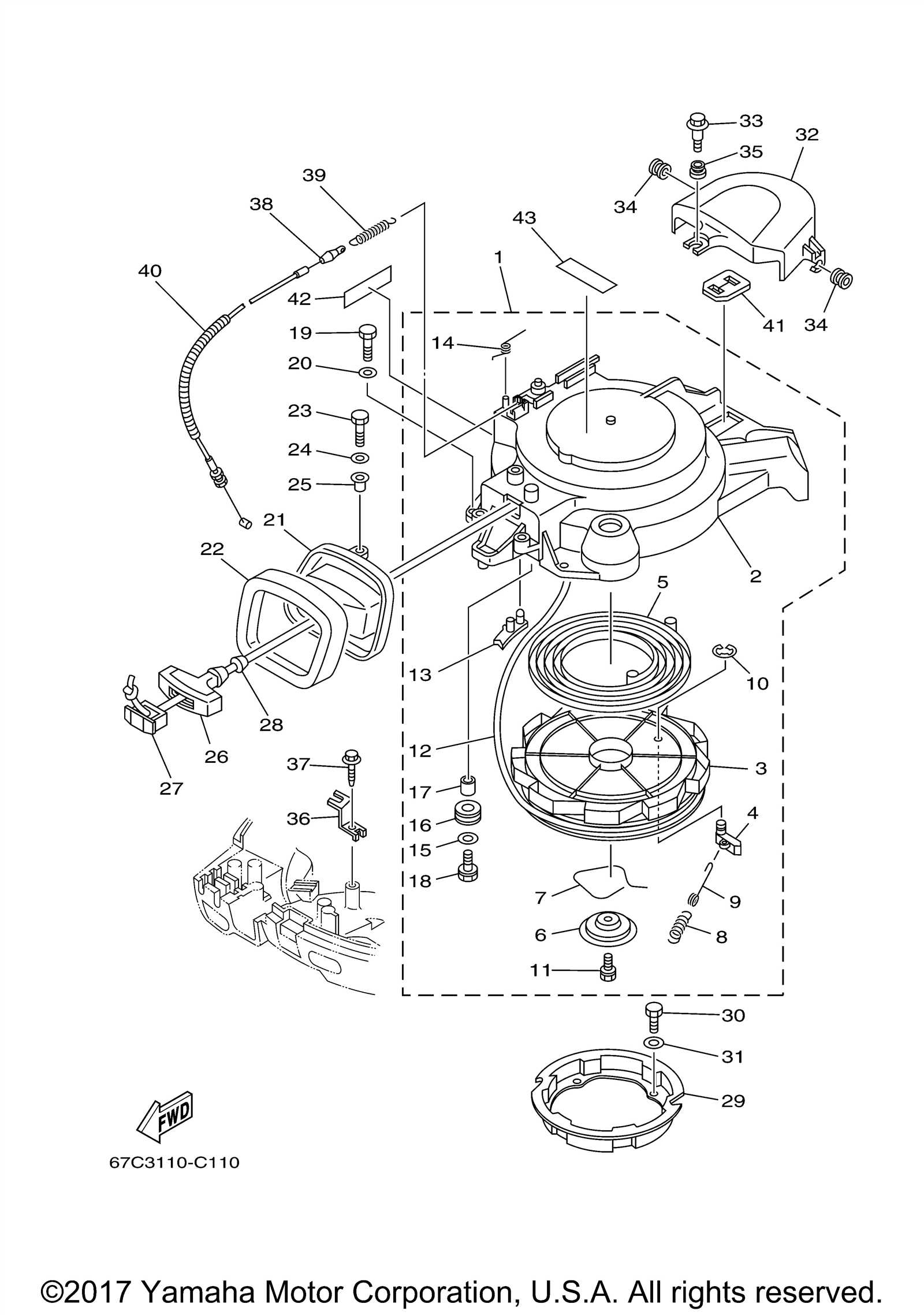 yamaha 9.9 outboard parts diagram