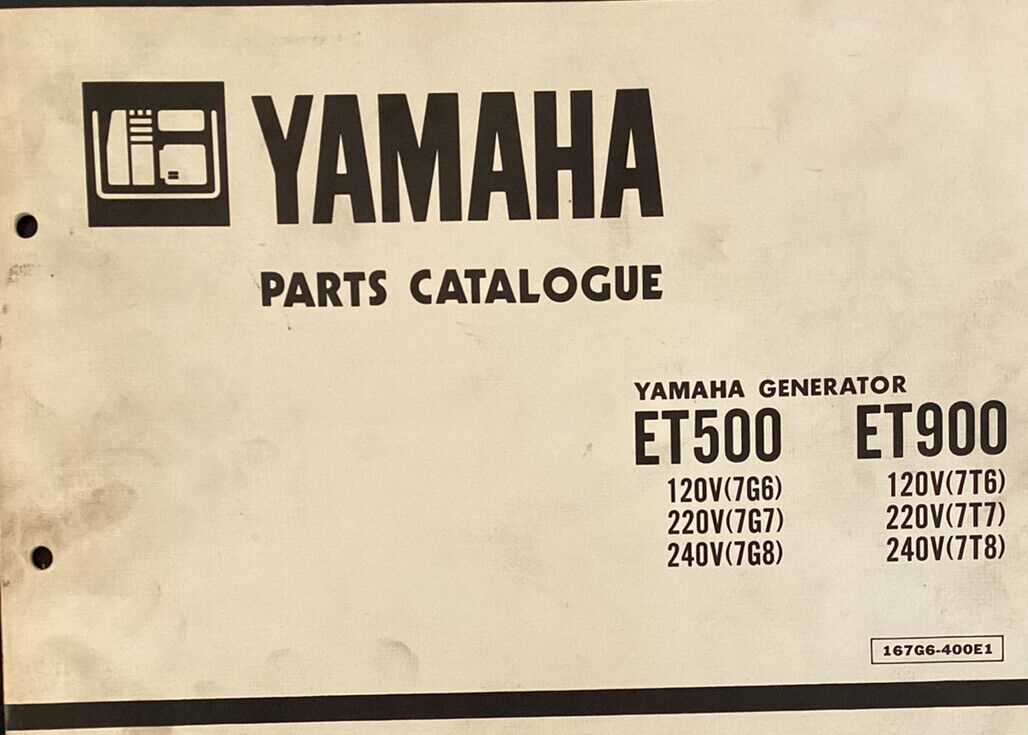 yamaha generator parts diagram