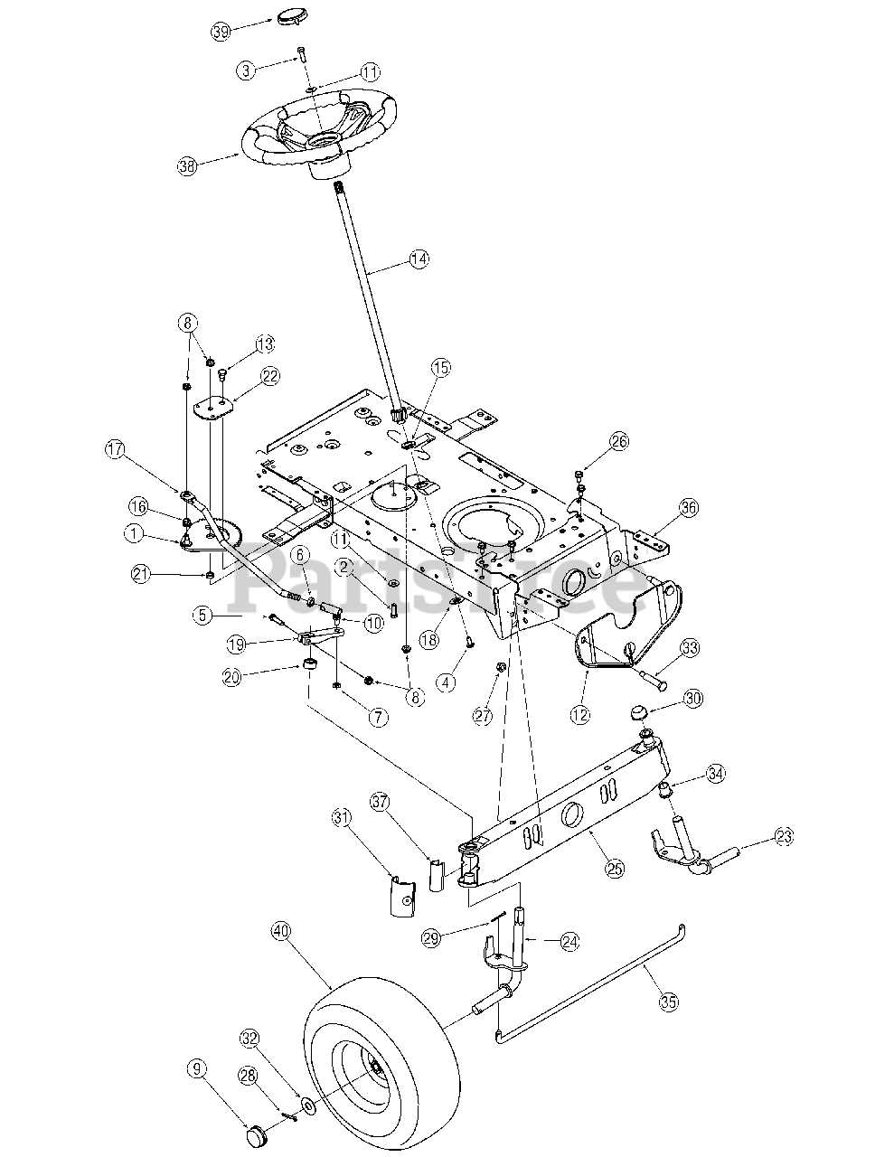 yard machine lawn mower parts diagram