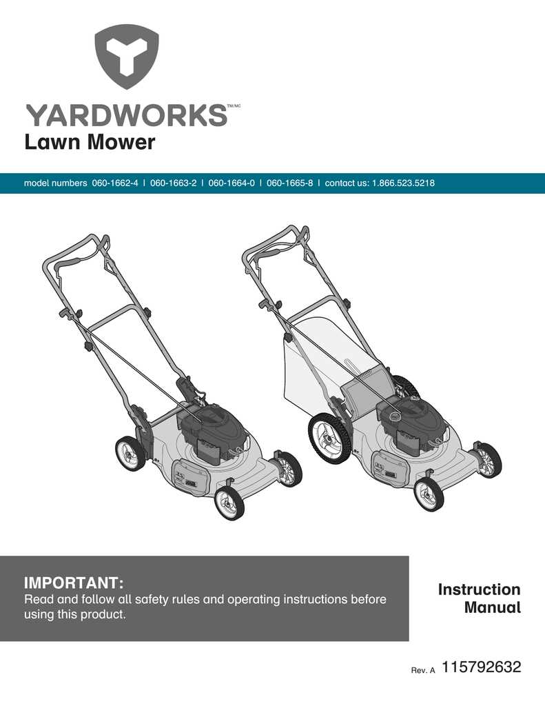 yardworks lawn mower parts diagram