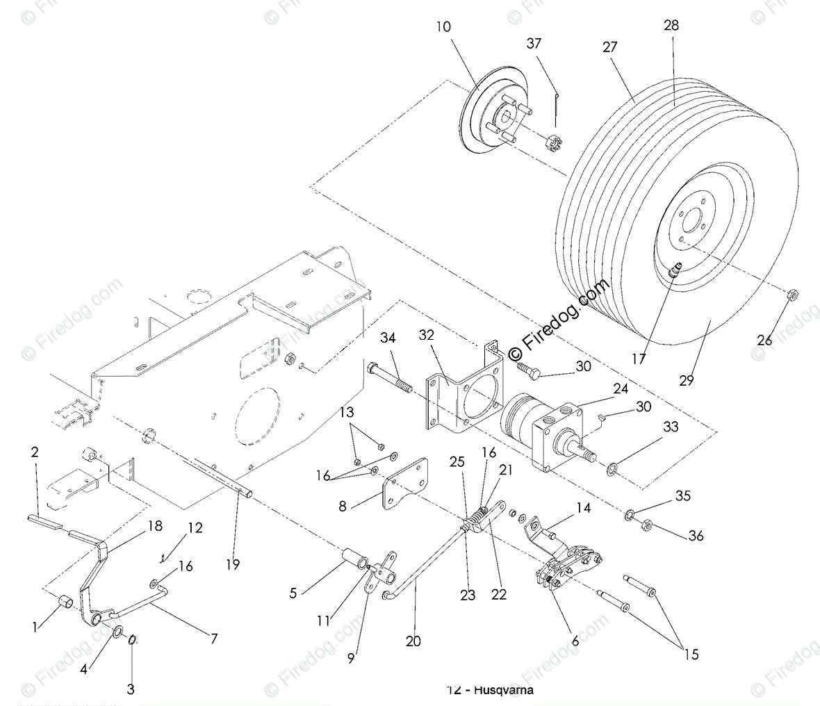 parking brake parts diagram