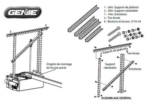 parts of garage door opener diagram