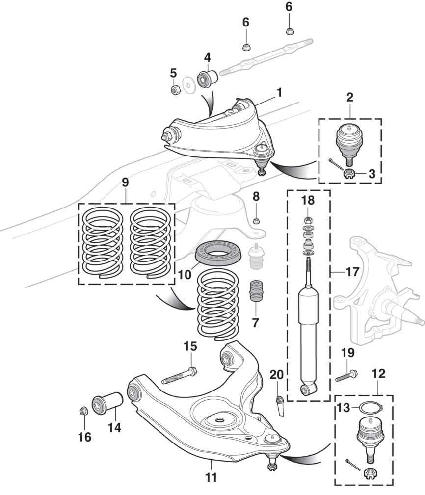 1997 dodge ram 1500 front end parts diagram