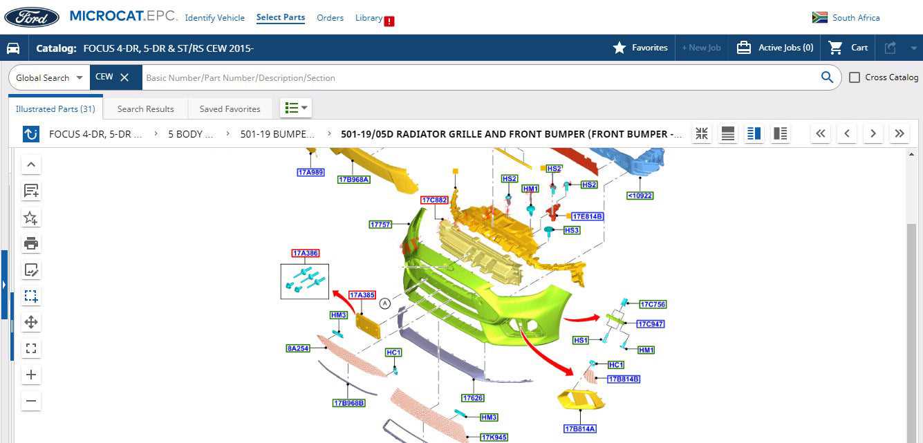 parts catalogue ford focus body parts diagram