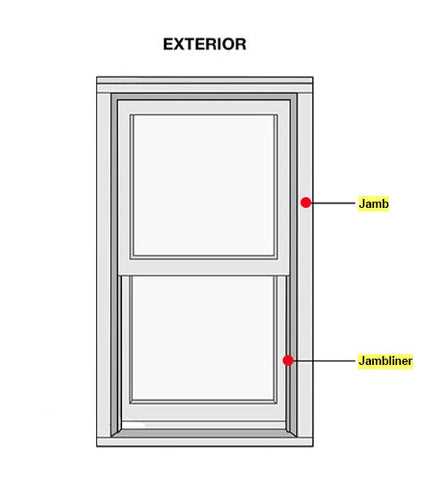 exterior window parts diagram