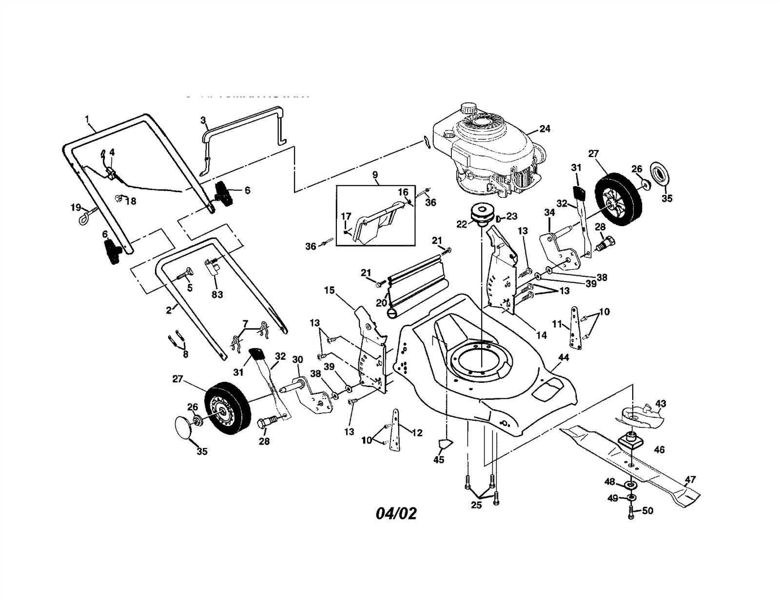 craftsman m110 parts diagram