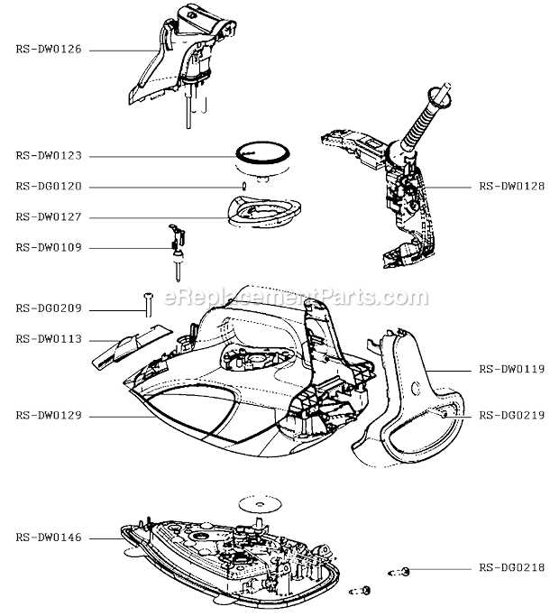 rowenta dw9280 parts diagram