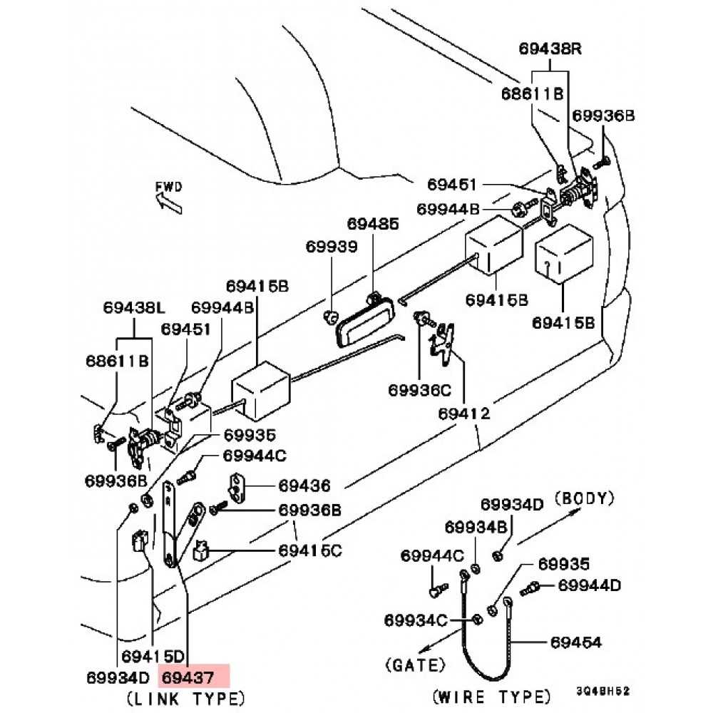 mitsubishi l200 parts diagram