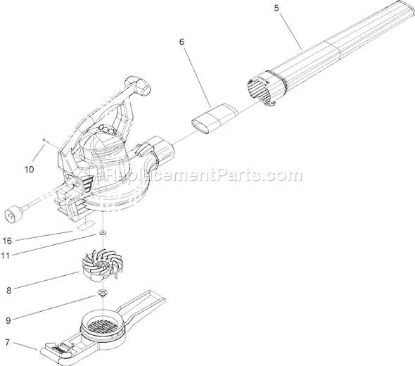 toro leaf blower parts diagram