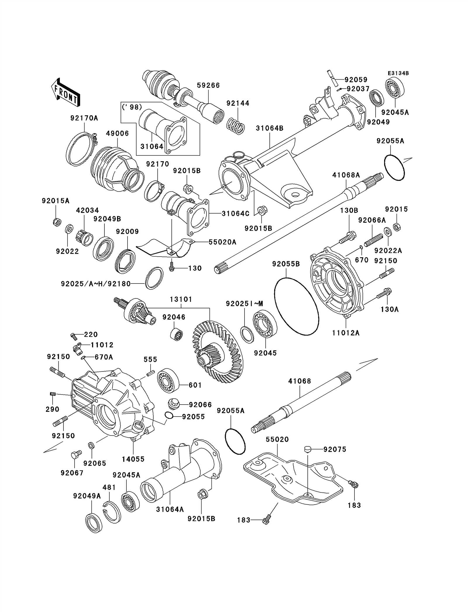 kawasaki bayou 300 parts diagram