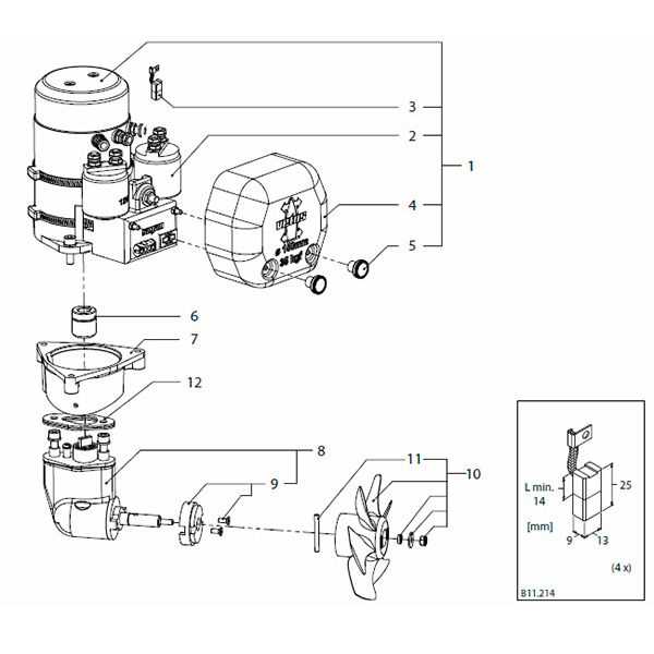 vetus bow thruster parts diagram