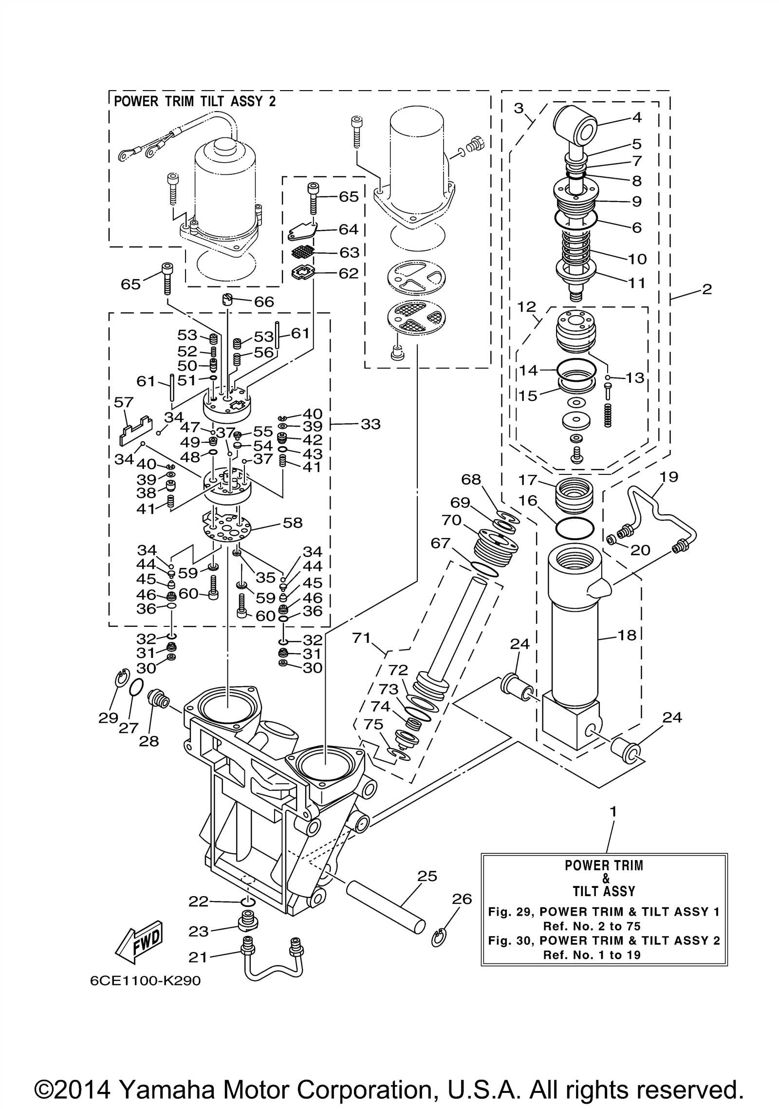 mercury tilt and trim parts diagram