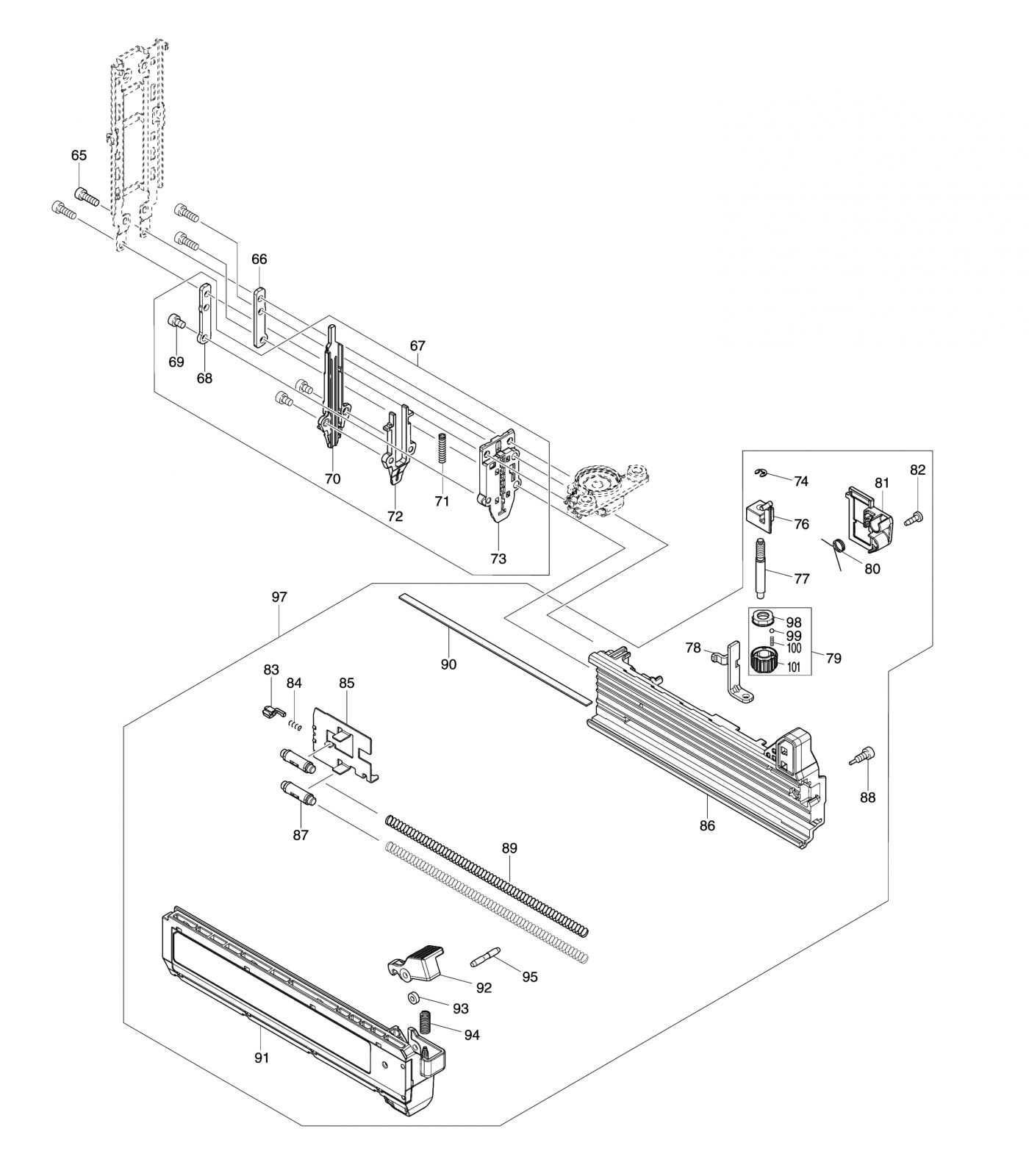 craftsman brad nailer parts diagram