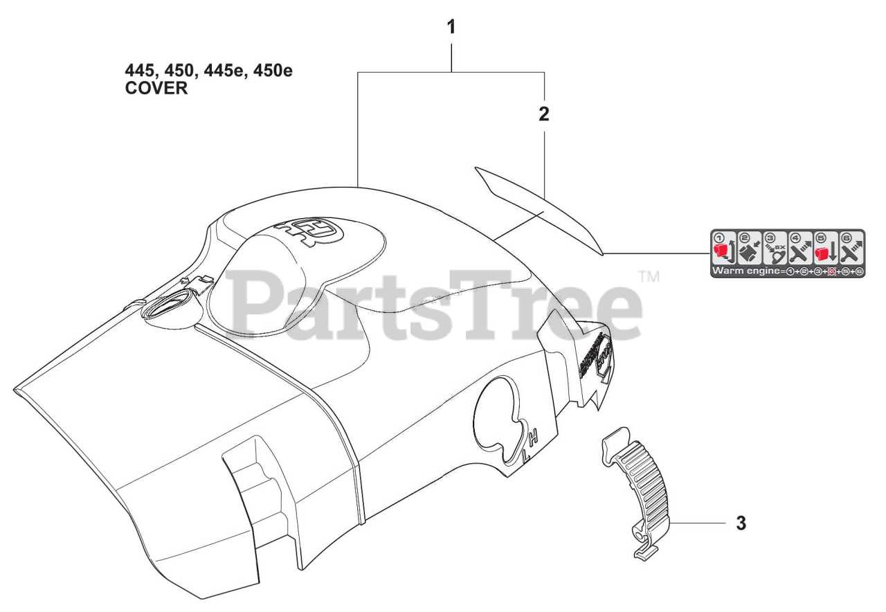 husqvarna 445 chainsaw parts diagram