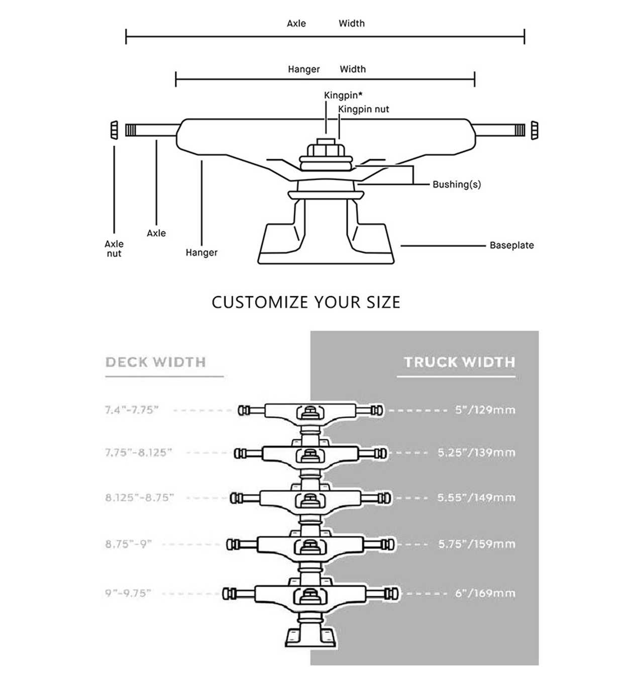 skateboard truck parts diagram