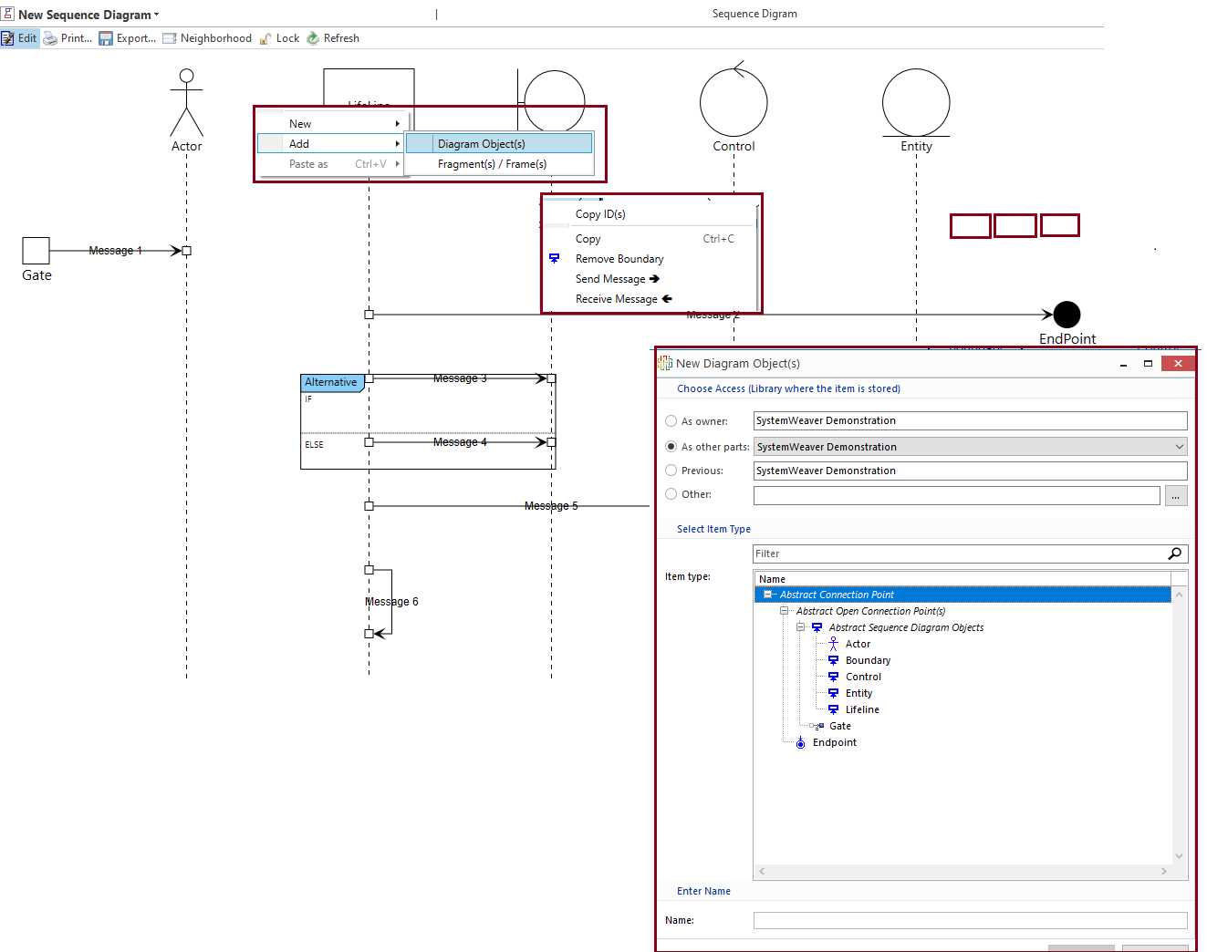 parts of a sequence diagram