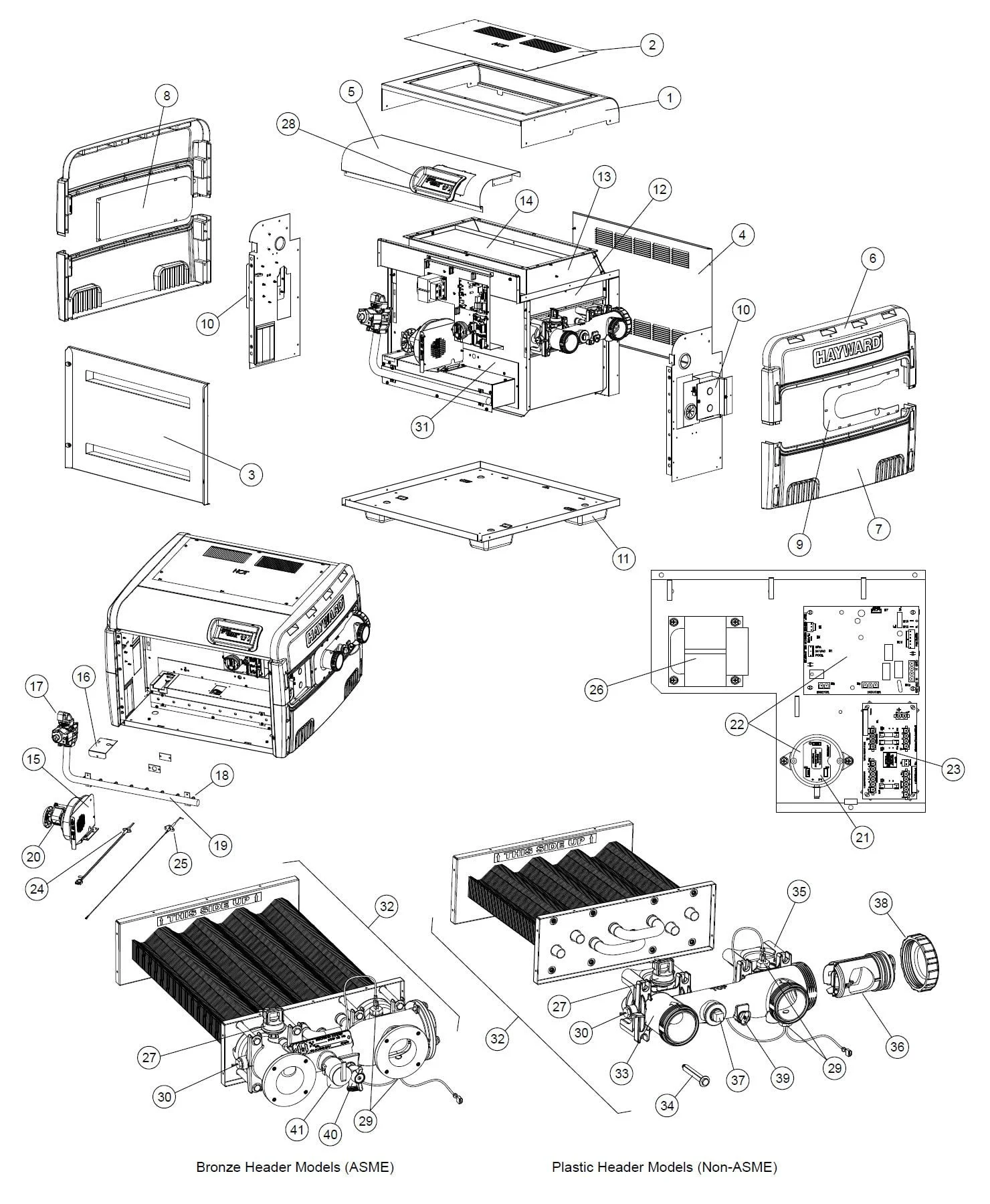 hayward h100id parts diagram