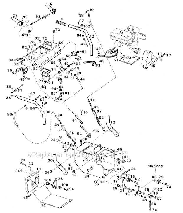 bolens snowblower parts diagram