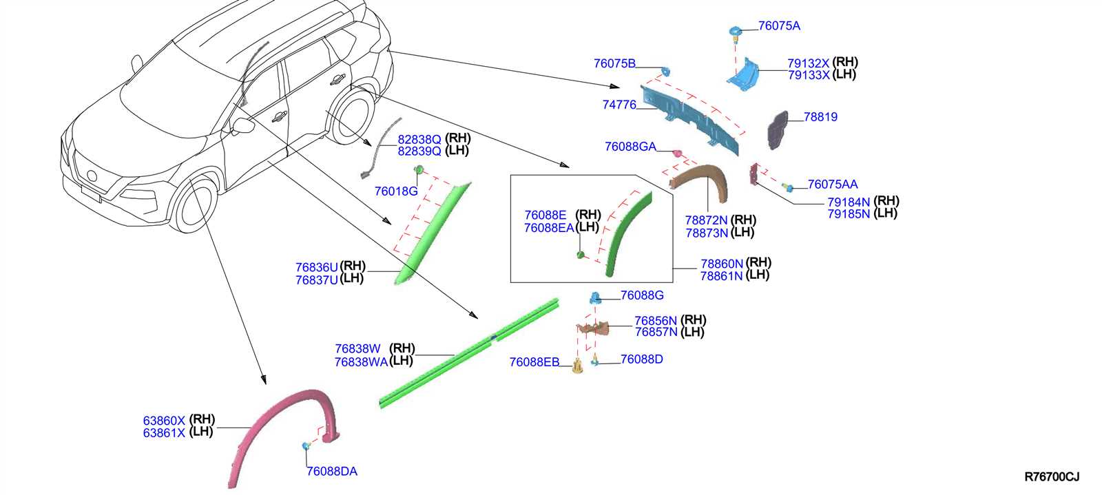 nissan oem parts diagram