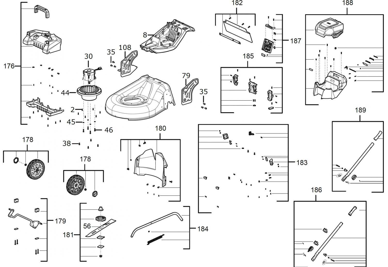 diagram lawn mower parts