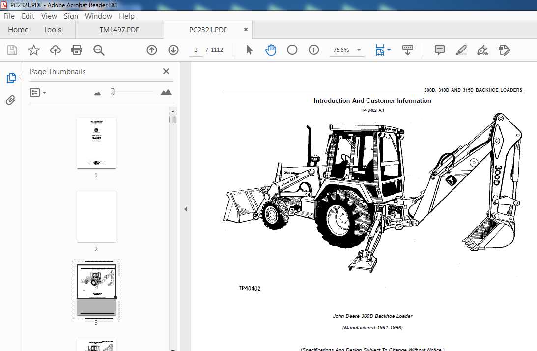 john deere 300 loader parts diagram