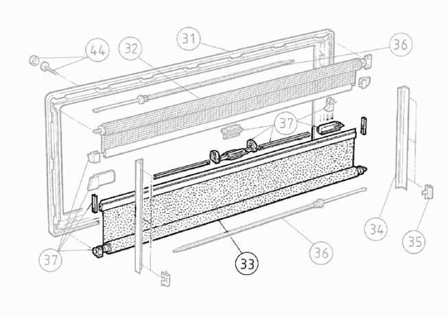 window blind parts diagram