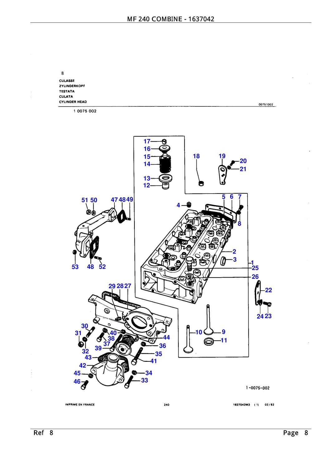 massey ferguson 240 parts diagram