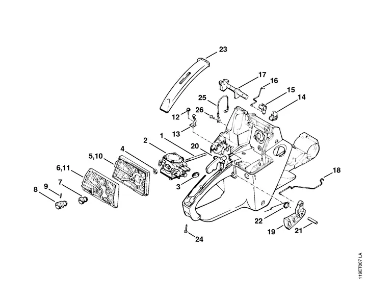 schematic stihl 028 wood boss parts diagram