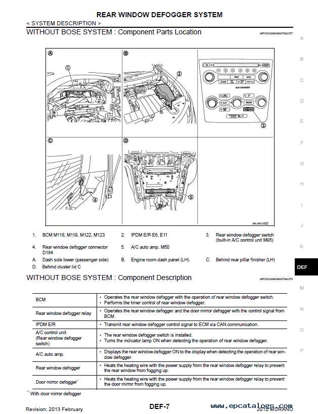 2012 nissan murano parts diagram