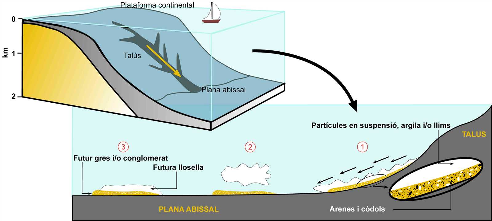 parts of the ocean floor diagram